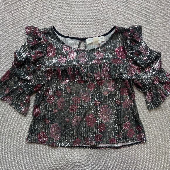 Saltwater luxe sequin Top Sz Small - Picture 1 of 4
